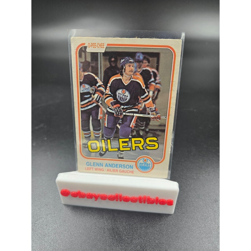 1981-82 O-Pee-Chee Glenn Anderson Edmonton Oilers Hockey Card #108 Rookie Year